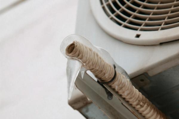 frozen AC condensate drain line