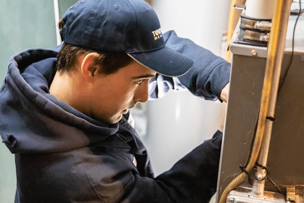 image of a furnace installation in stratham new hampshire by townsend energy