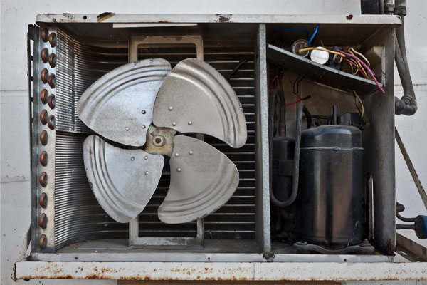 broken-condensing-unit-on-air-conditioner