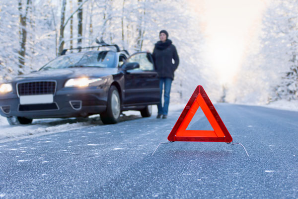 car breakdown in winter