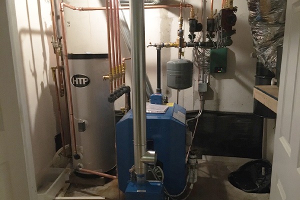 image of a new boiler installation