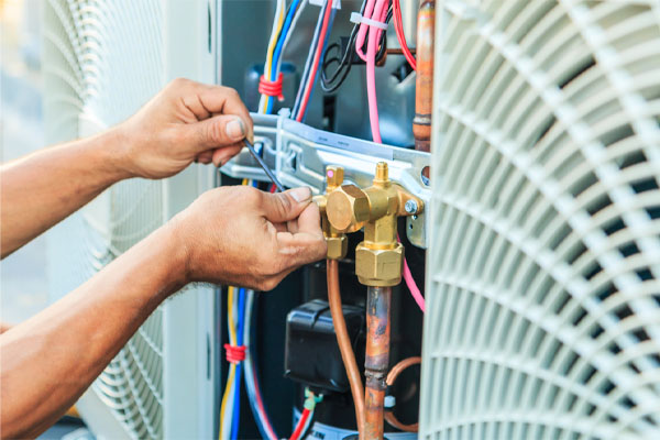 image of an air conditioner installation