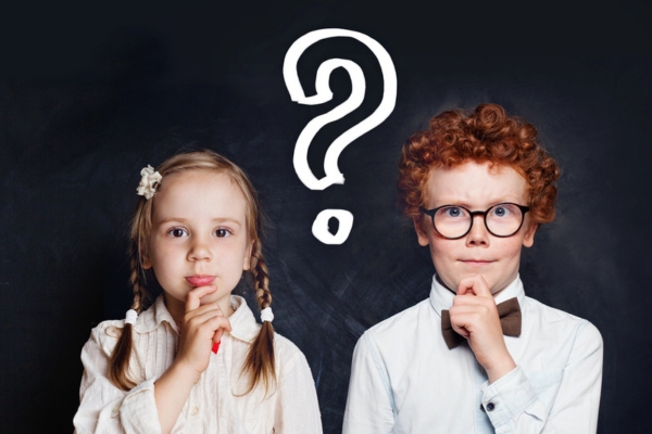 image of girl and boy with a question mark in between them depicting frequently asked questions about propane