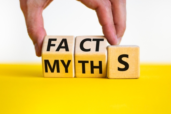 facts or myths spelled using wooden cubes depicting debunking propane myths