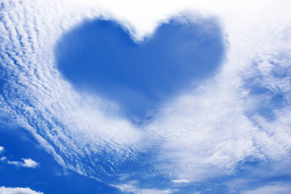 heart in clouds depicting why we love servicing propane systems