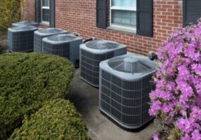 Modern HVAC units depicting innovation on air conditioner