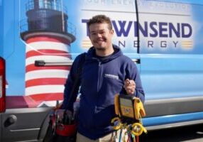 Townsend Energy HVAC technician and service van