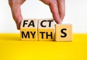 facts or myths spelled using wooden cubes depicting debunking propane myths